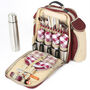 Deluxe Four Person Picnic And Flask Set Mulberry Red, thumbnail 1 of 4
