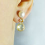Citrine And Pearl Drop Earrings, thumbnail 1 of 4