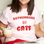 Outnumbered By Cats Womens T Shirt, thumbnail 2 of 7