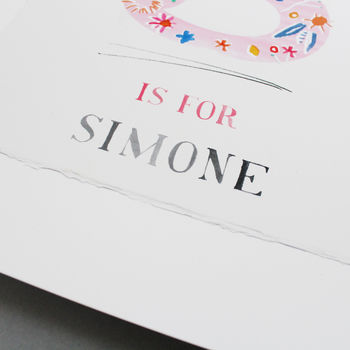 Floral Personalised Initial And Name Print, 6 of 12