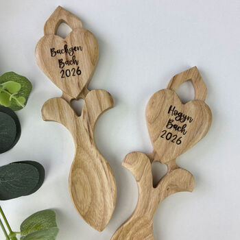 Engraved Welsh Love Spoon For Babies Born In 2026, 3 of 7