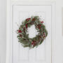 Luxury Large Red Berry And Fir Cone Wreath, thumbnail 2 of 6