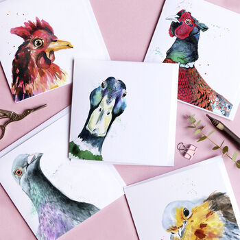 'Quirky Birds' Pack Of Five Blank Greeting Cards, 6 of 7