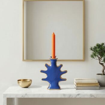 Blue Splash Aluminium Candle Holder, 4 of 6
