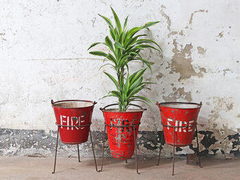 Upcycled Fire Bucket Planter, 2 of 7
