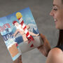 Singing And Sliding Animated Santa! Funny Christmas Card 'From The North Pole', thumbnail 4 of 12