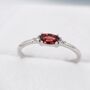 Natural Garnet Ring In Sterling Silver, thumbnail 6 of 11