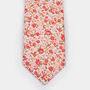 Mens Peach And Pink Ditzy Floral Slim Tie, thumbnail 2 of 8