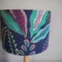 Pink And Teal Exotic Floral Lampshade, thumbnail 9 of 9