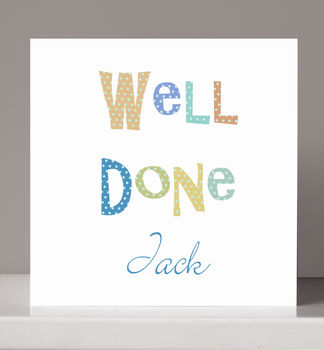 Personalised 'Well Done' Congratulations Card, 2 of 2