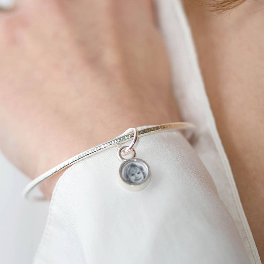 silver charm locket bracelet by elizabeth designs