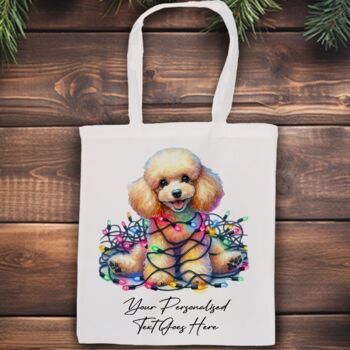 Personalised Poodle In Christmas Lights, 4 of 10