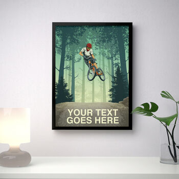 Personalised Mountain Bike Poster, 2 of 7