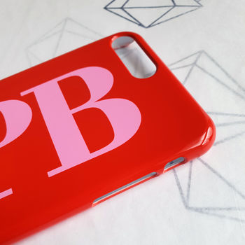 Personalised Cherry Red And Bubblegum Pink Phone Case, 7 of 12