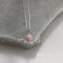 Pink Opal Oval Gemstone Necklace, thumbnail 1 of 11