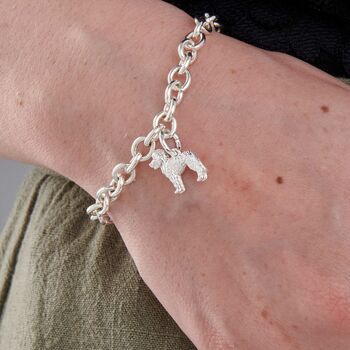 Labradoodle Silver Dog Charm, 4 of 12
