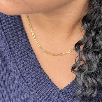 Sterling Silver Or 18ct Gold Plated Paperclip Chain, 2 of 7