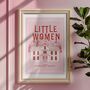 Little Women Art Print | Pink Book Lover Gift, thumbnail 2 of 11