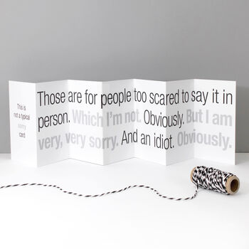 I'm Sorry Fold Out Apology Banner Card, 2 of 5