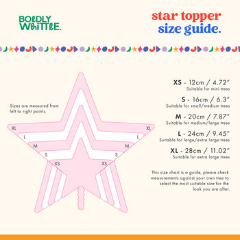 Personalised Christmas Tree Topper Star, 4 of 6