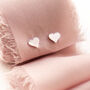 Heart Stud Earrings Sterling Silver, thumbnail 1 of 7