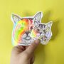 Personalised Holographic Pet Face Portrait Stickers, thumbnail 1 of 12
