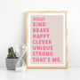 Personalised Kids Positive Affirmation Print, thumbnail 2 of 7