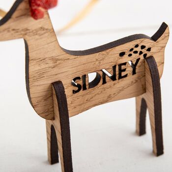 3D Personalised Wooden Reindeer Place Settings, 5 of 8