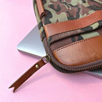 Personalised Camo Laptop Travel Pouch, 5 of 5