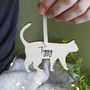 Cat Personalised Wooden Christmas Hanging Decoration, thumbnail 2 of 6