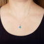 Australian Opal Doublet Necklace In Sterling Silver, thumbnail 2 of 4