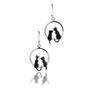 Sterling Silver Cat Silhouette Drop Earrings, thumbnail 2 of 2