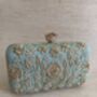 Mint Green Handcrafted Rectangular Clutch Bag, thumbnail 1 of 10