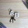 Initial Letter Personalised Keyring Keychain, thumbnail 4 of 8