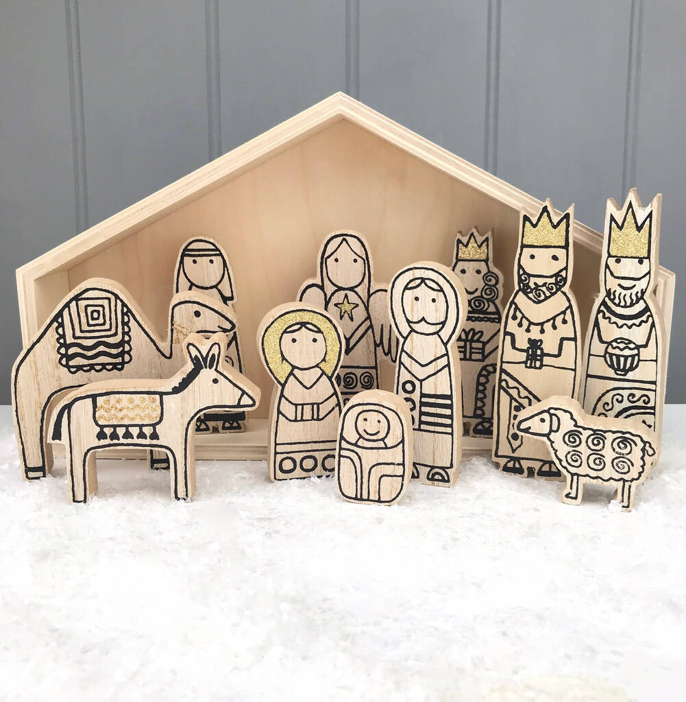 Christmas Nativity Scene With Figures, 1 of 3