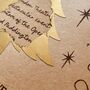 Gold Christmas Tree Scratch Reveal Kraft Card Diy Or Pre Printed Message, thumbnail 4 of 5