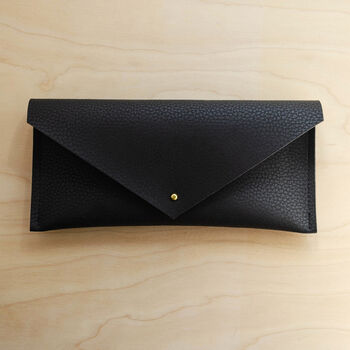 Personalised Recycled Leather Clutch Purse, 3 of 12