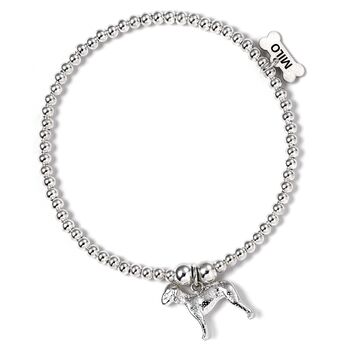 Personalised Bedlington Terrier Silver Bracelet, 2 of 5