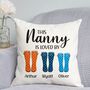 Personalised Welly Relative Loved By Cushion, thumbnail 1 of 5