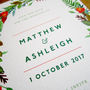 Autumn Wreath Save The Date Card, thumbnail 3 of 3