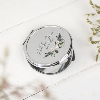 Personalised Bride To Be Pocket Mirror Gift, 2 of 3