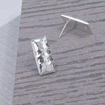Sterling Silver Oblong Studs, 2 of 4