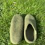 Green 100% Wool Indoor Slippers Made In Nepal, thumbnail 4 of 6