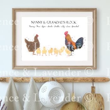 Personalised Chicken Family Print, 6 of 6