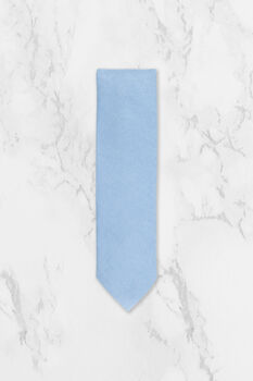 Wedding Handmade 100% Cotton Suede Tie In Blue, 5 of 7