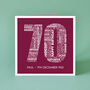 Personalised Name And Date 70th Birthday Card, thumbnail 1 of 5