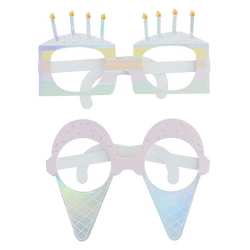 Iridescent Foiled Pastel Party Glasses, 2 of 3