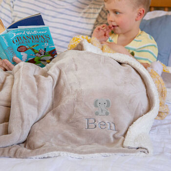 Personalised Jungle Themed Sherpa Blanket, 11 of 11