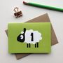Sheep First Birthday Card, thumbnail 1 of 2