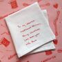 Personalised Christmas Hanky With Handwritten Message, thumbnail 1 of 9